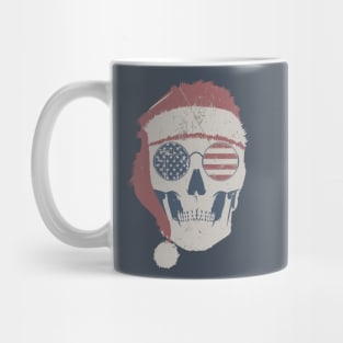 Vintage American Skull Santa Hat Christmas Mug